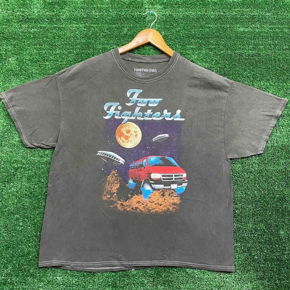 Urban Outfitters Foo Fighters Black Graphic Tee with Red Van